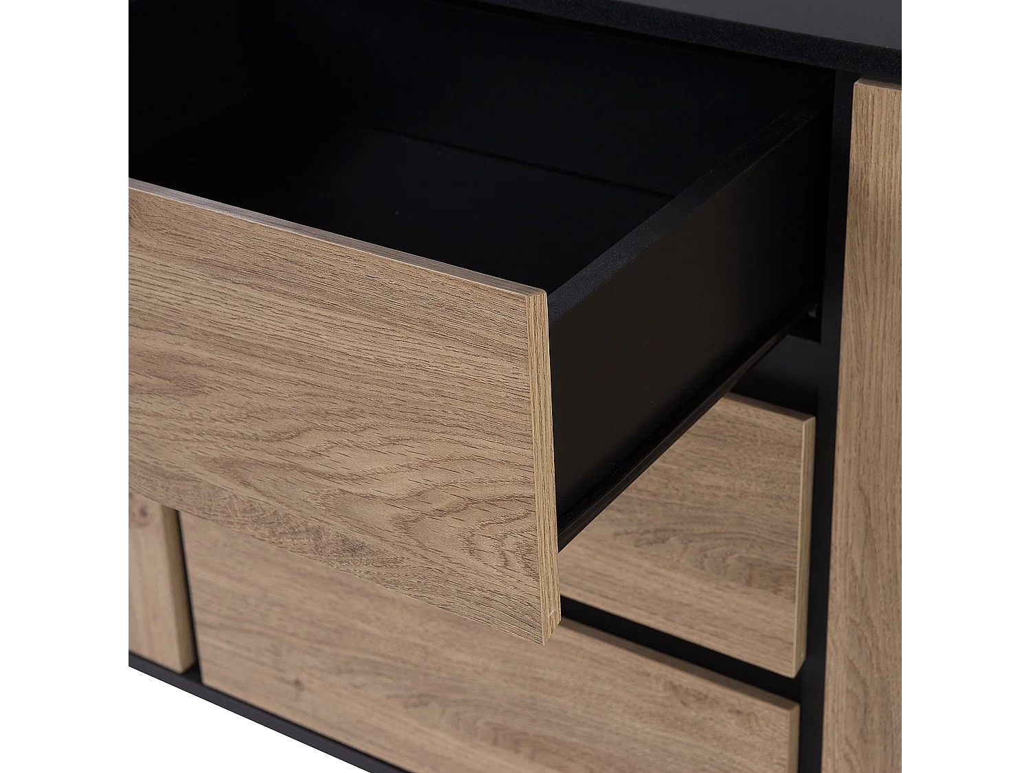 Credenza a 2 ante BLACKPOOL Marrone/ Nero