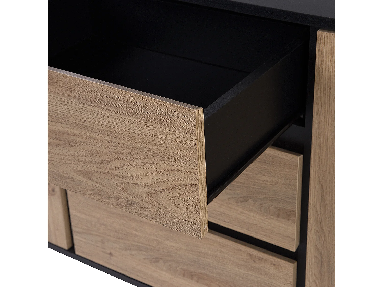 Commode 2 portes BLACKPOOL Marron/noir