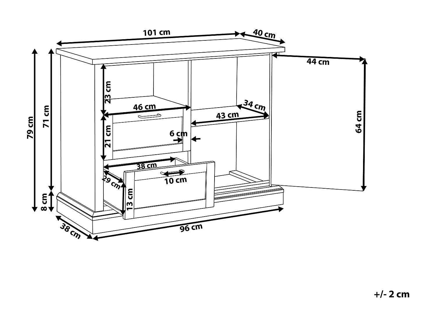 Commode TORONTO Marron clair