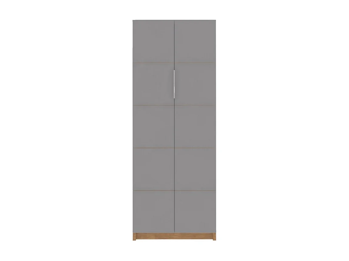 Armoire 2 Portes Grise 10 Niches L 68 H 180.7 P 37.6 cm