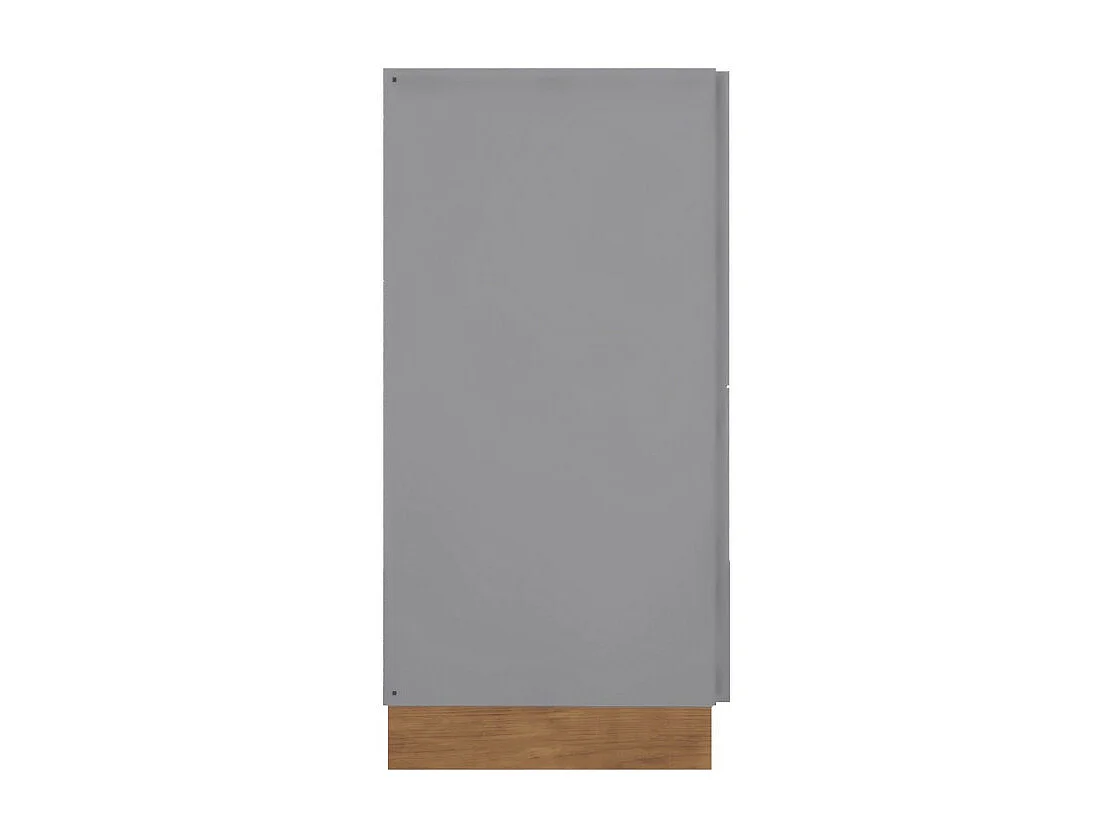 Buffet Bas 2 Portes Gris Mat 4 Niches L 68 H 76 P 37.6 cm