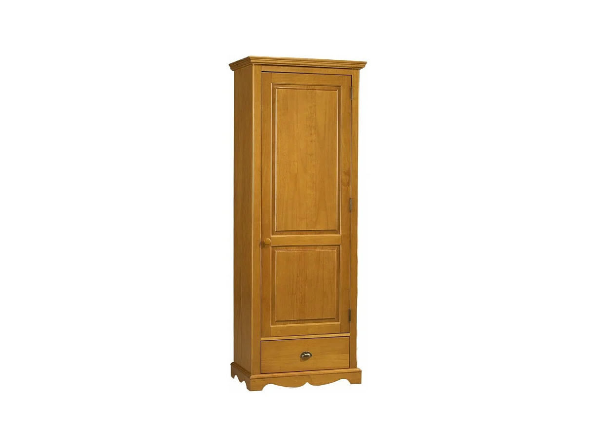Bonnetière Pin Massif Miel Style Anglais 4 Niches L 70 H 186 P 42 cm