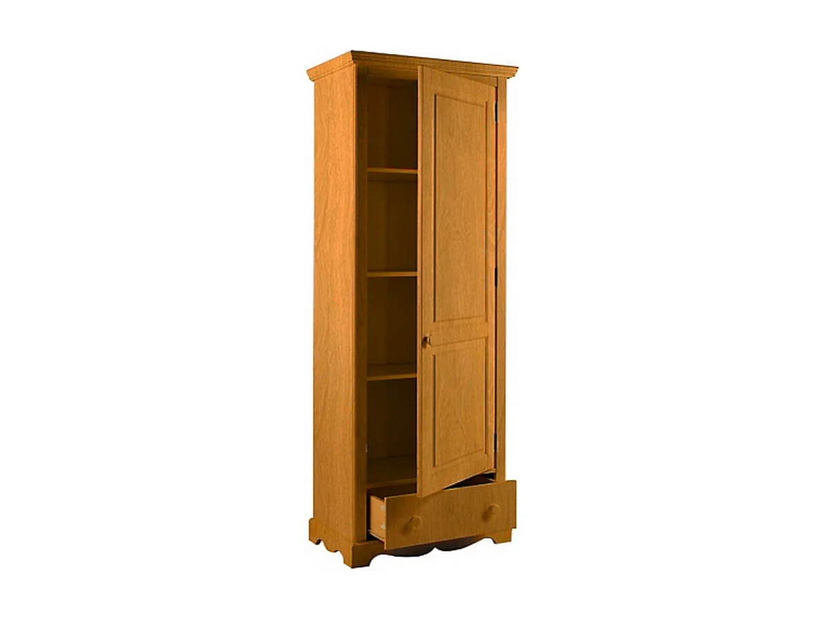 Bonnetière Pin Massif Miel Style Anglais 4 Niches L 70 H 186 P 42 cm