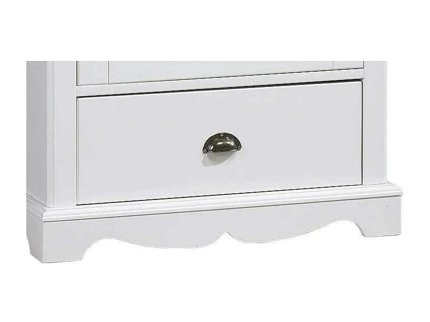 Armoire Bonnetière Blanche Style Anglais 1 Porte 1 Tiroir L 70 H 186 P 42 cm