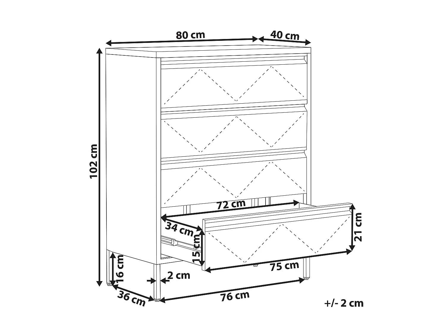 Cassettiera MATANA Metallo Nero