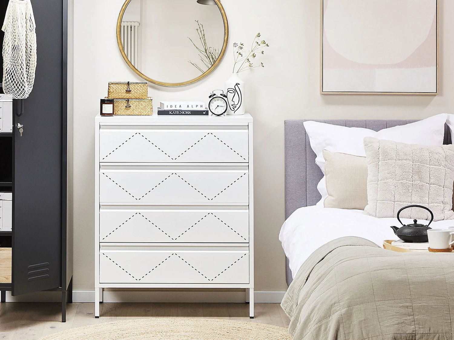 Ladekast MATANA Metaal Wit