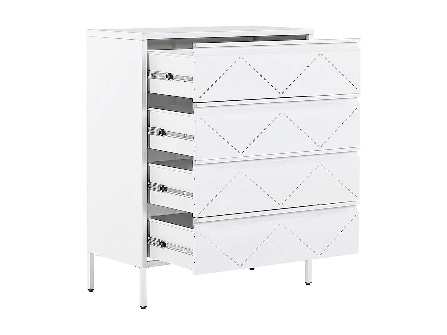 Meuble à tiroirs MATANA Métal Blanc