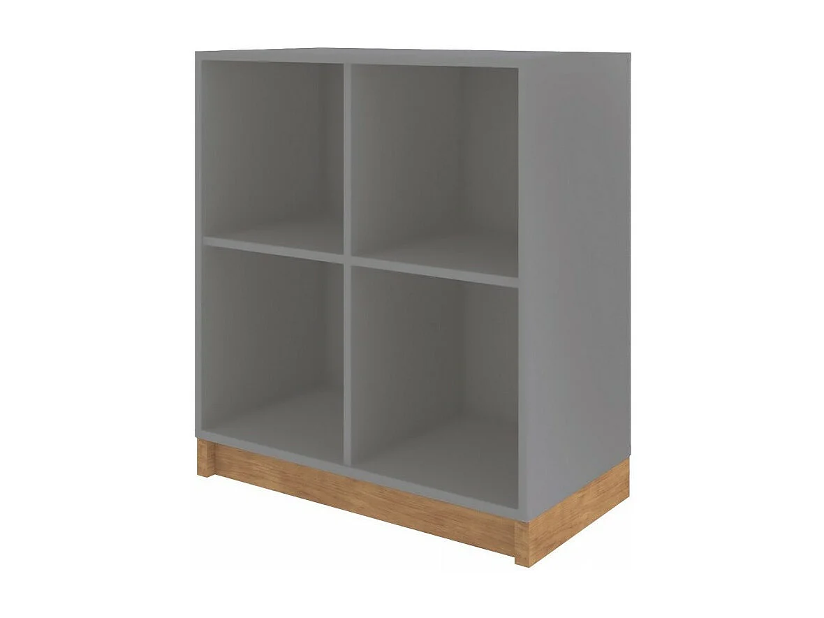 Rayonnage Bas Gris 4 Niches L 68 H 76 P 36 cm