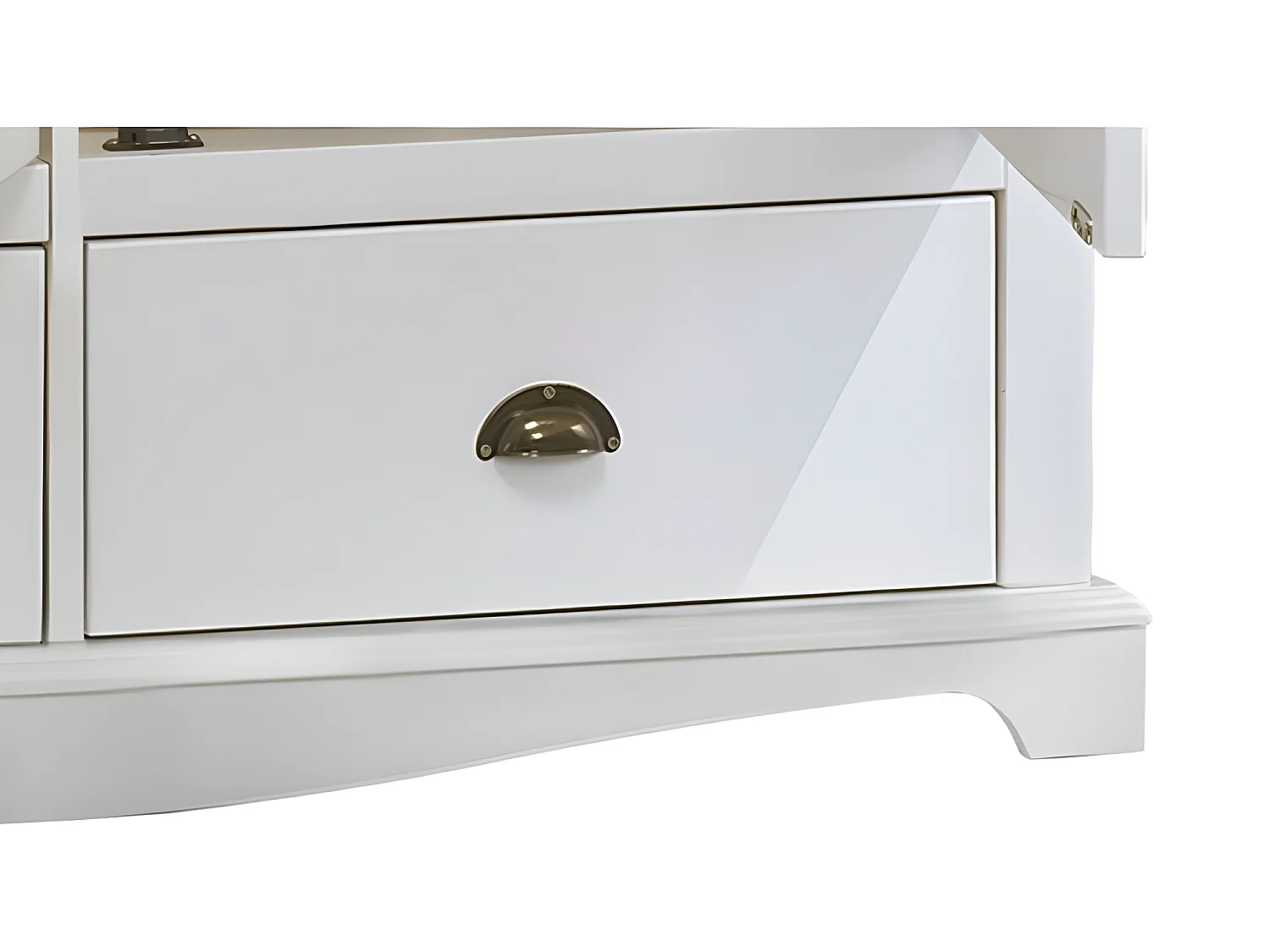 Armoire Penderie Blanche Style Anglais 3 Portes 3 Tiroirs 164,3 x 194,8 x 54,5 cm