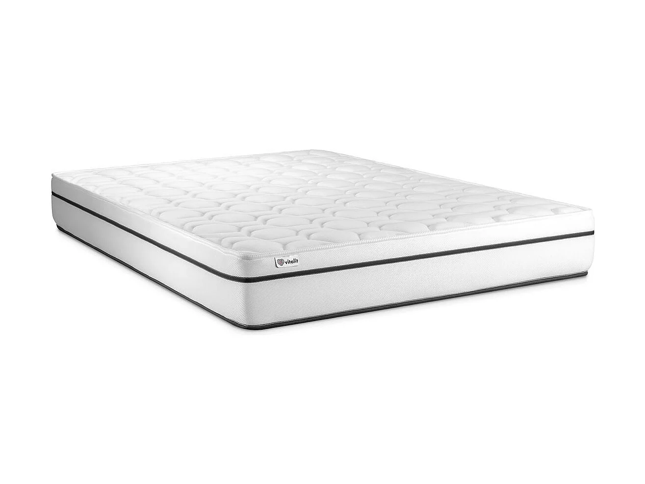 Pack prêt à dormir VITAL SPA 140 x 200 cm sommier Kit gris