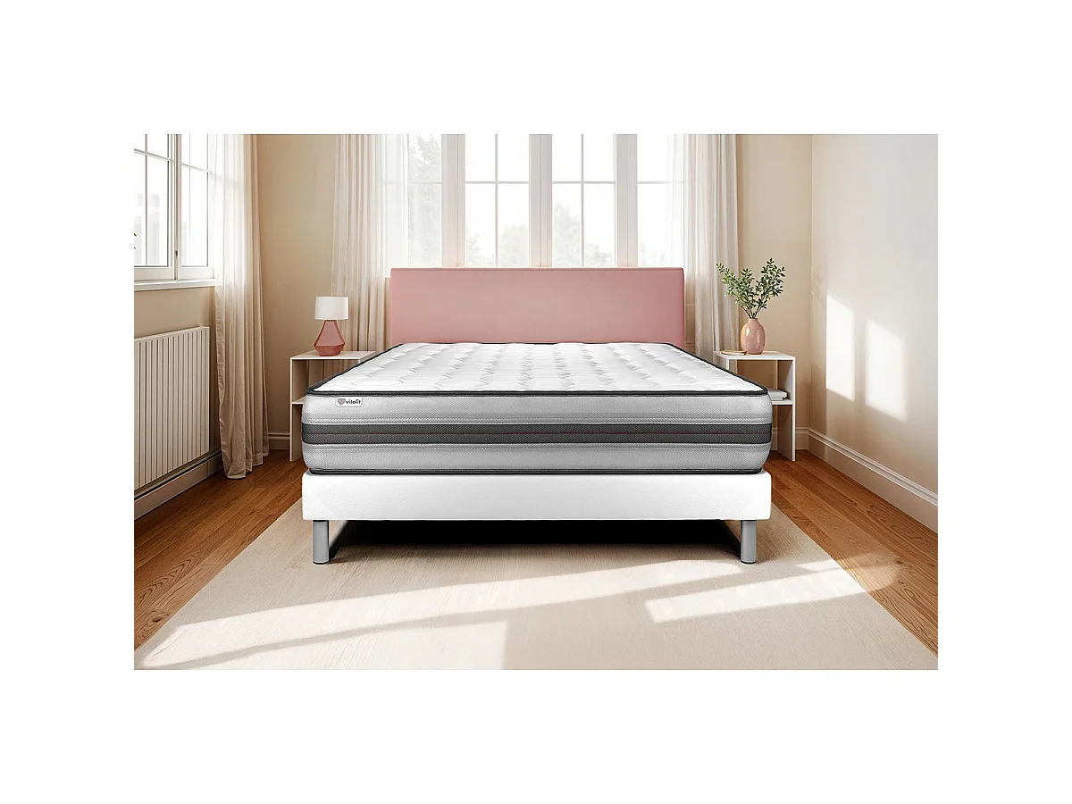 Ensemble VITALPOWER RECOVER 90 x 190 cm sommier Kit blanc