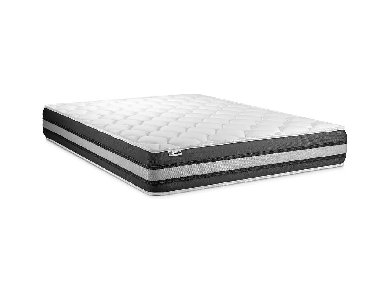 Compleet bedpakket - Matras 200x200 cm + Lattenbodem (kit) + 2 kussens + Dekbed - Vitalspring Zen