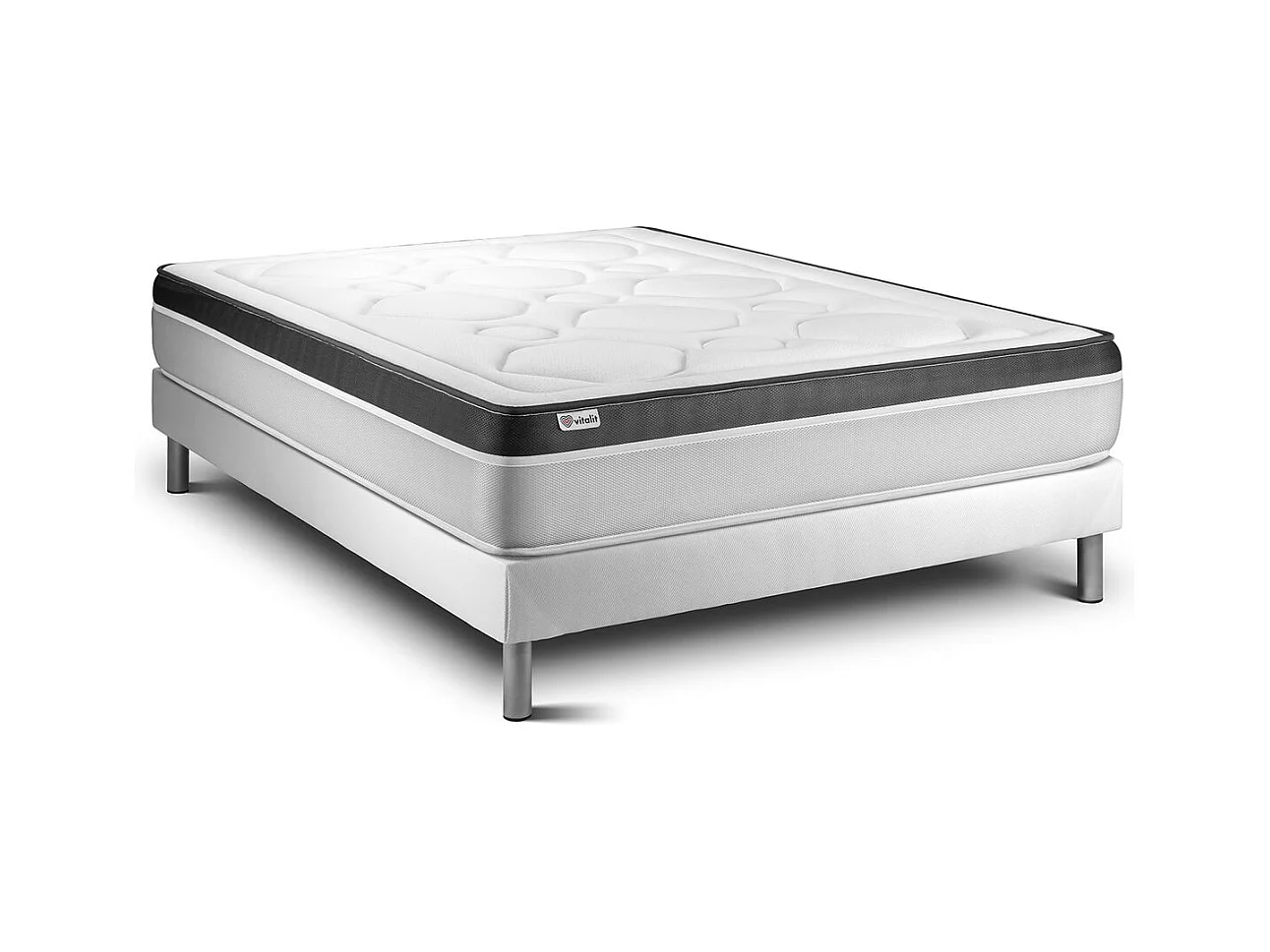 Ensemble VITAL ERGO 180 x 200 cm sommier Kit blanc
