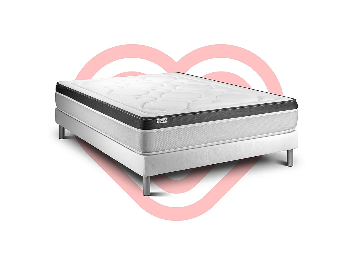 Ensemble VITAL ERGO 180 x 200 cm sommier Kit blanc