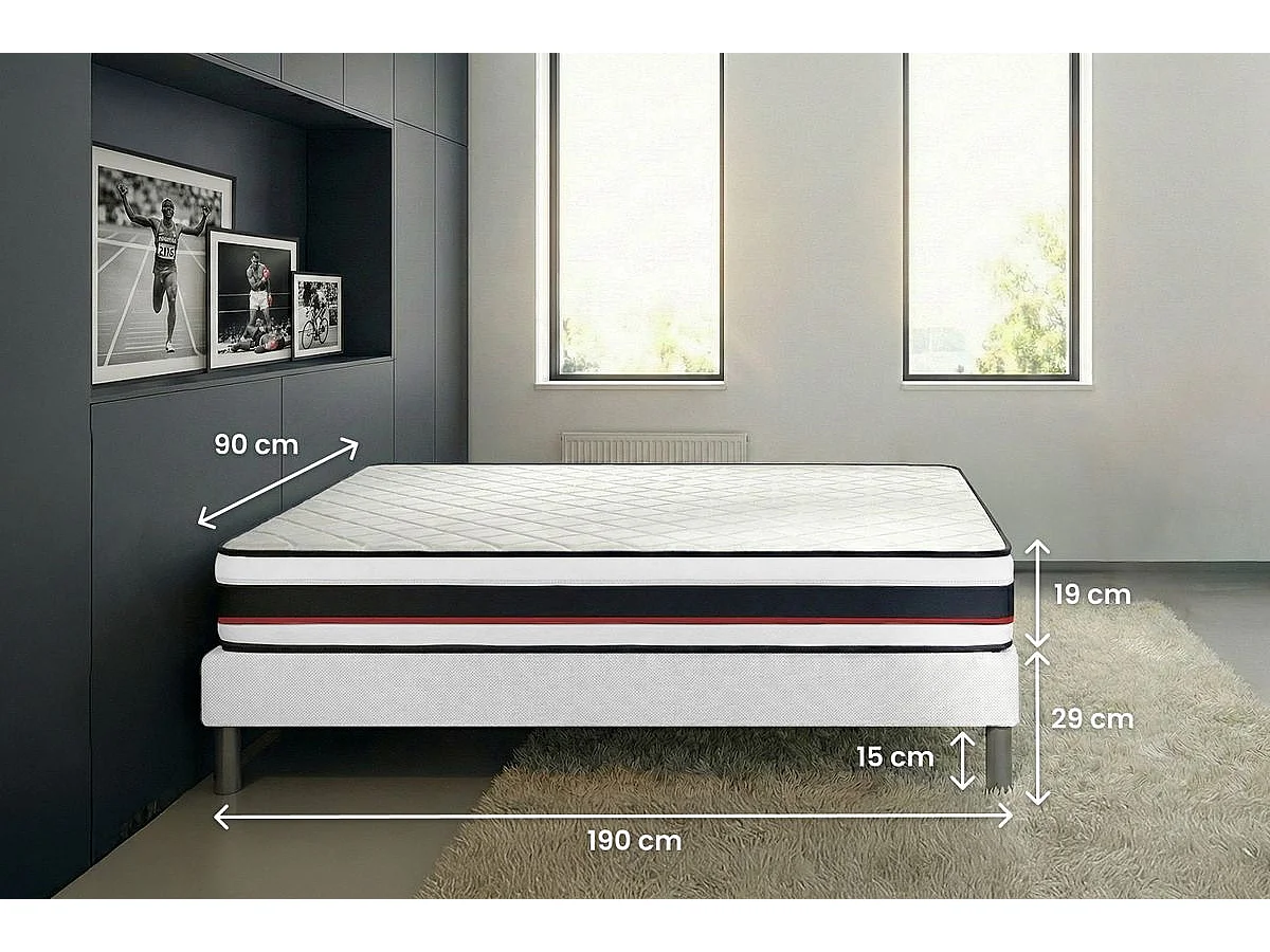 Ensemble sommier + matelas FORM 90×190