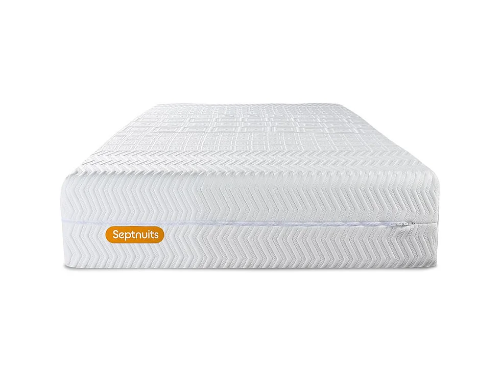 Matelas + sommier kit blanc 90x200 Memo Bio Mousse à mémoire de forme Maxi épaisseur Déhoussable