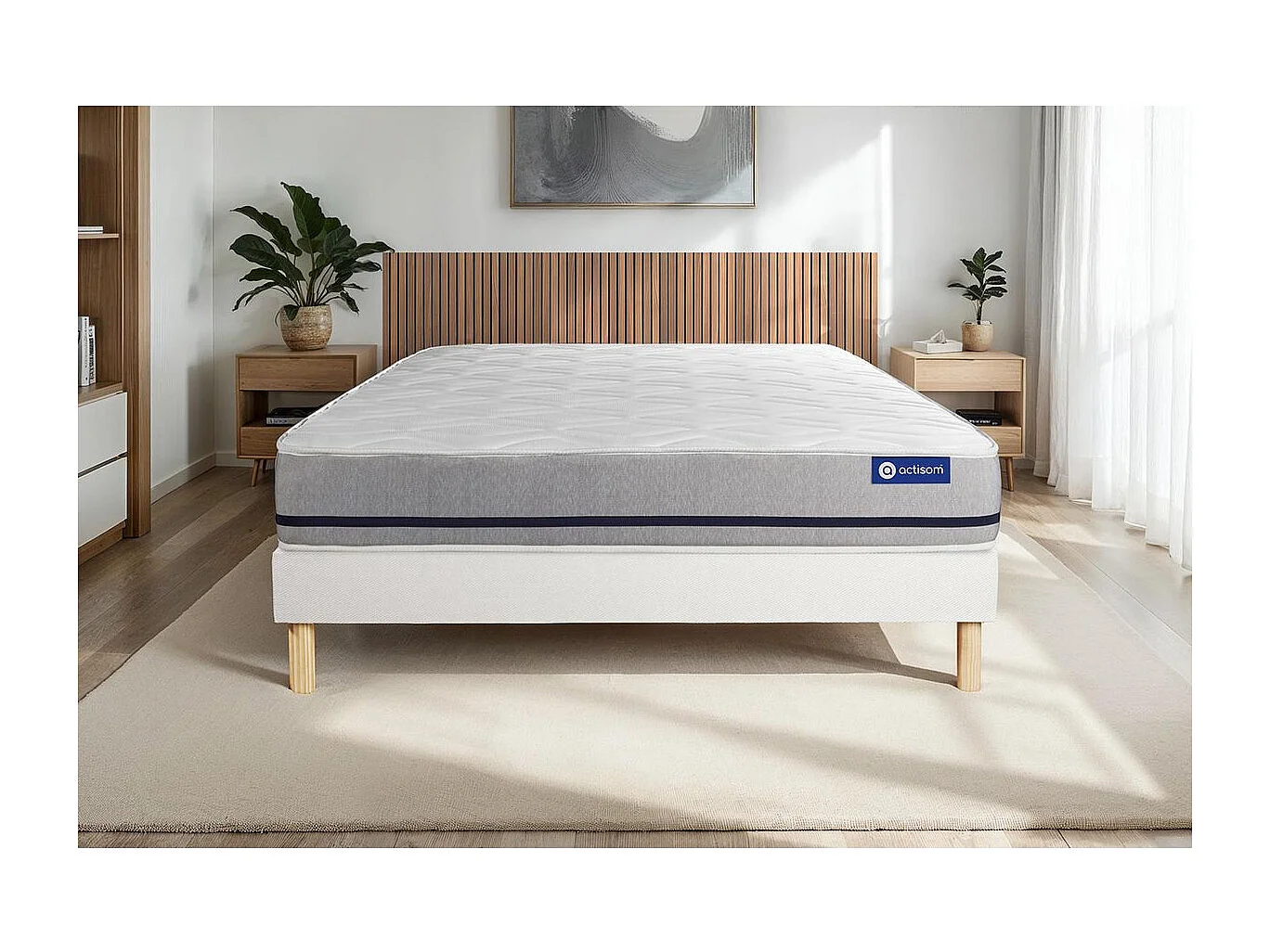 Kit rete e materasso matrimoniale Actimemo soft 140x200cm - Spessore : 20cm- memory foam - Moderatamente rigido