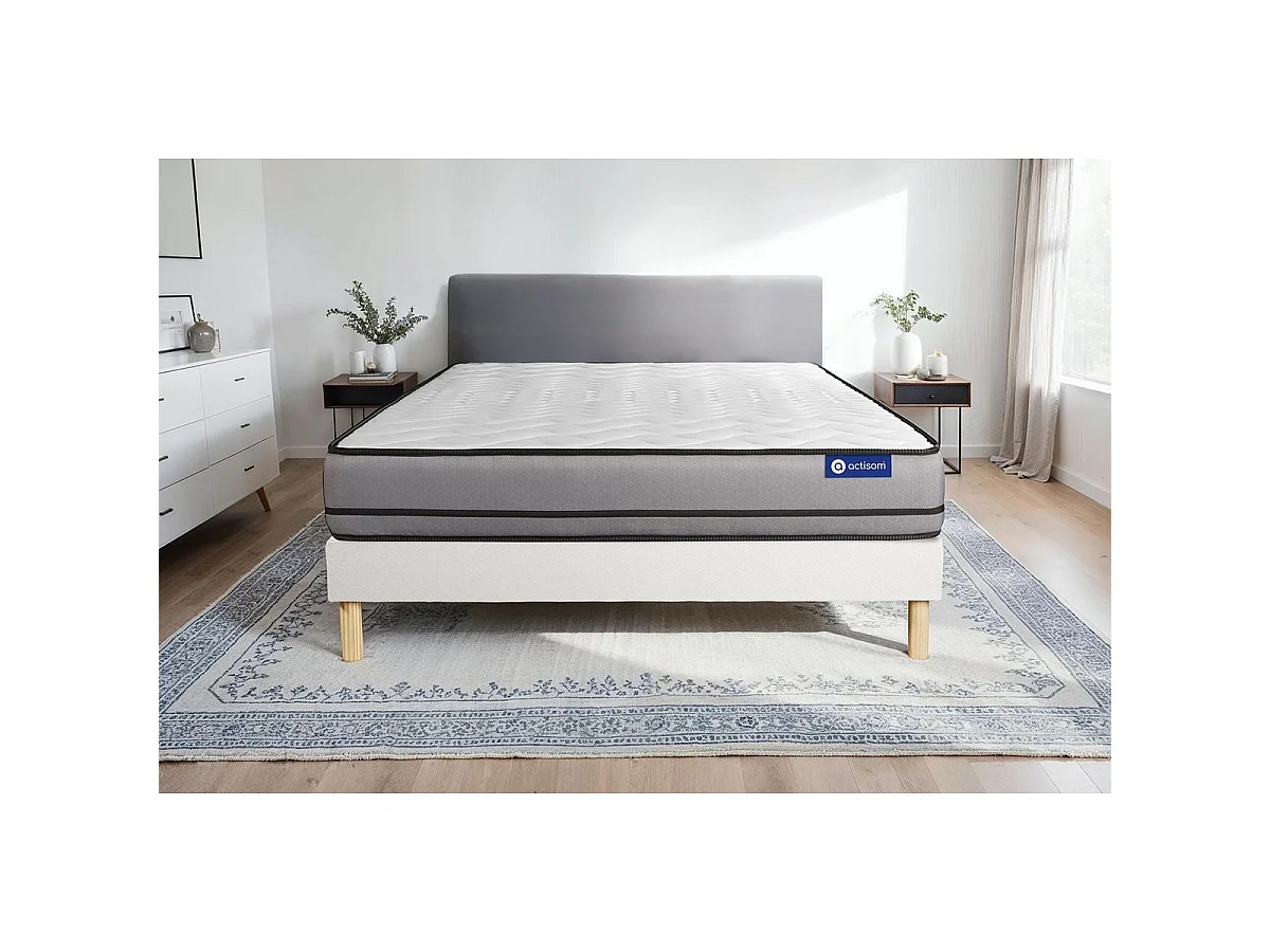 Lattenbodem en Actiflex night matras 90x200cm , matrasdikte : 20 cm , pocketveren , zeer stevig, 3 comfortzones