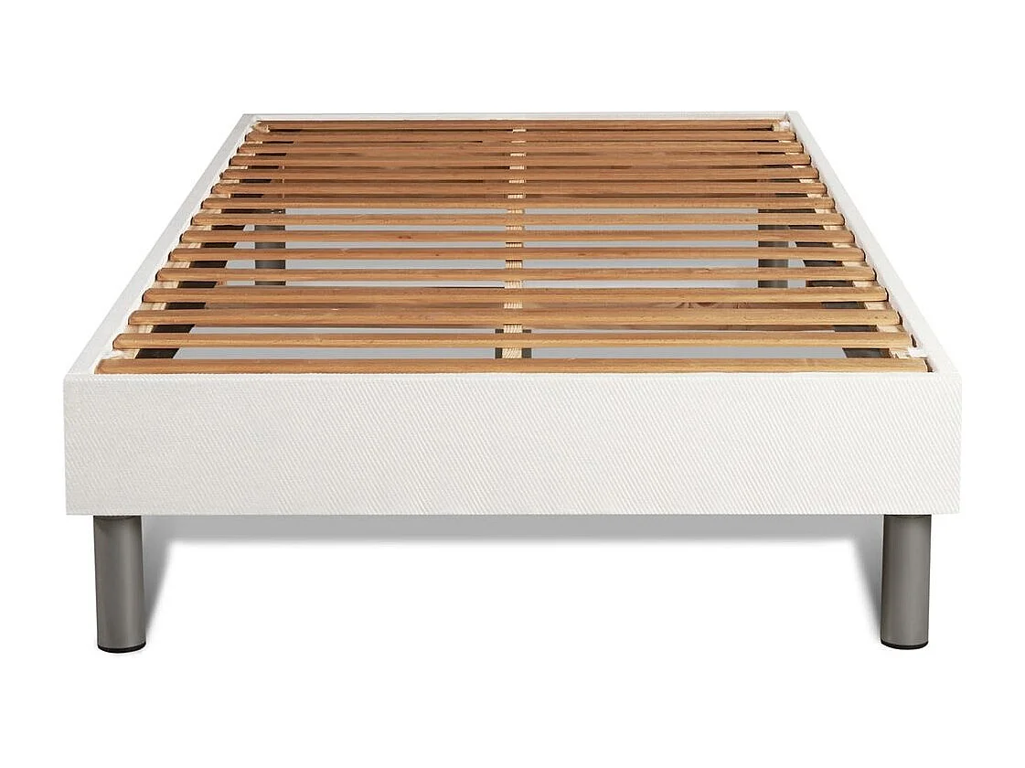 Ensemble 90x190 matelas BodyMax micro ressorts ensachés et mémoire de forme + sommier kit blanc