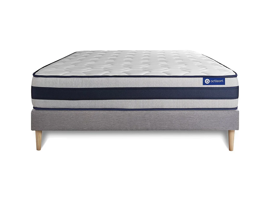 Actiflex ergo matratze 180x200cm + Bettgestell mit lattenrost - Dicke : 24cm - Taschenfederkern und Memory-Schaum - H4