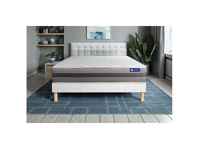 Kit rete e materasso matrimoniale Actiflex relax 200x200cm - Spessore : 24cm - Molle insacchettate e memory foam - Moderatamente rigido