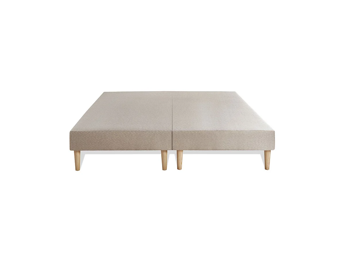 Pack prêt à dormir matelas LE TENDRE 180x200 Ressorts ensachés + Mémoire de forme + double sommiers Beige