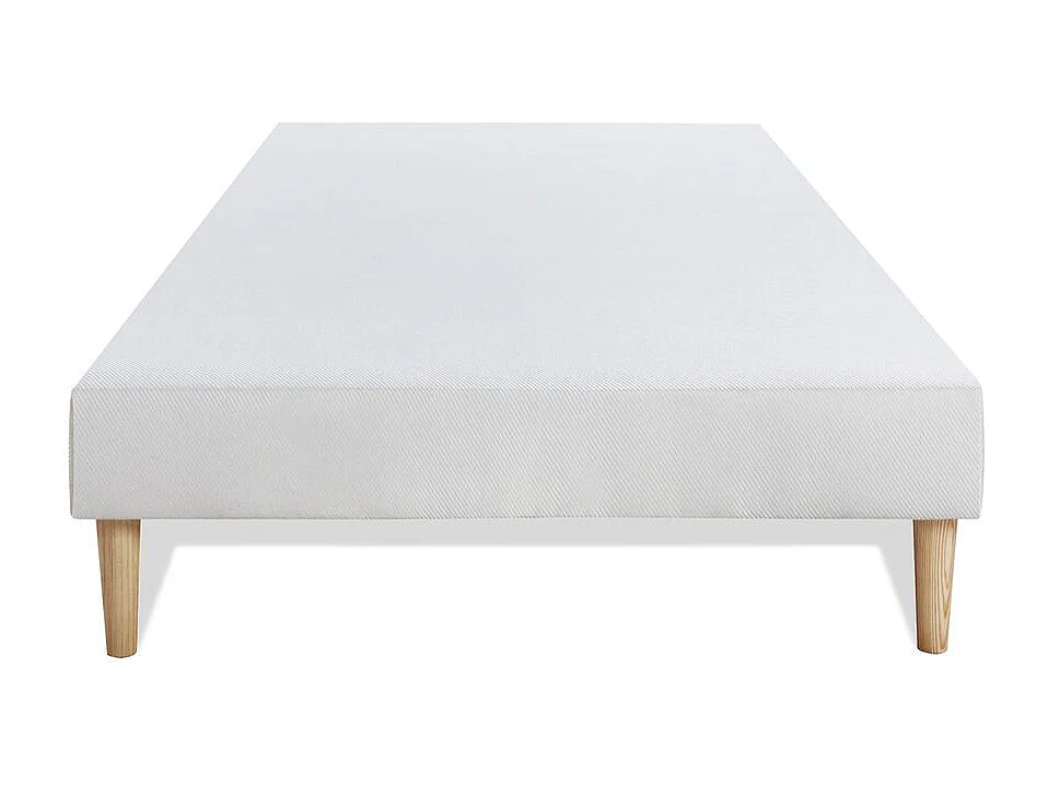 Ensemble LE RAFFINÉ 90x200cm Ressorts ensachés + Mémoire de forme BioVisco - Maxi épaisseur 26cm + sommier Blanc