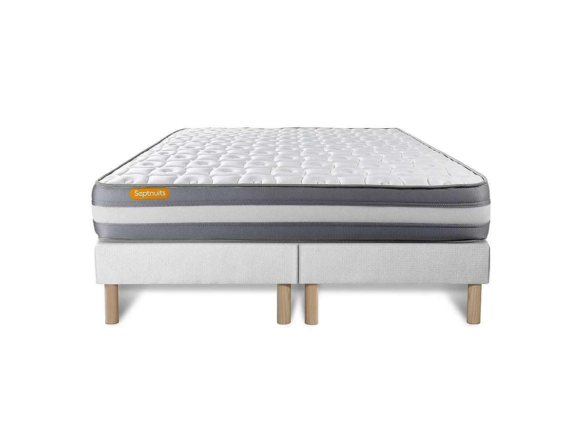 Matelas 160x200 + double sommiers 80x200 Memo Plus Mémoire de forme 3 zones