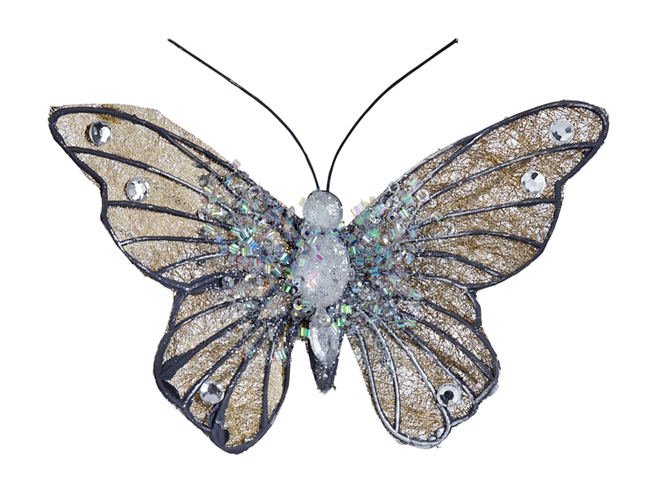 Clip Papillon - Mauve / 9 cm