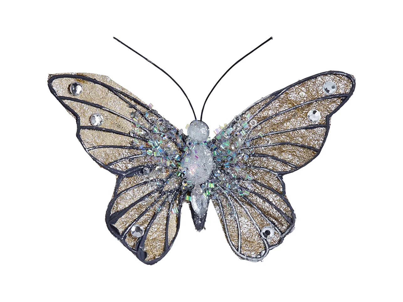 Clip Papillon - Mauve / 9 cm