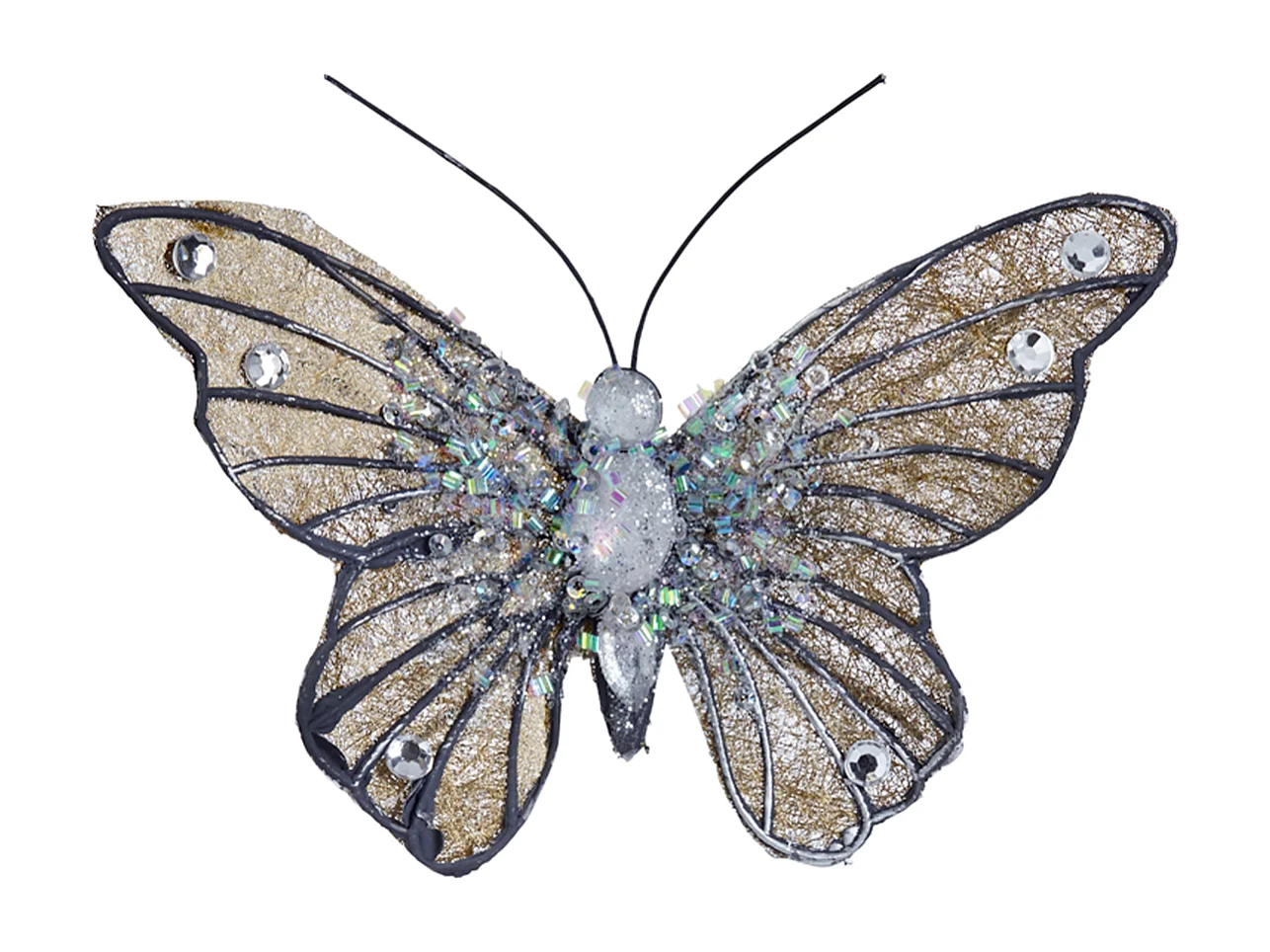 Clip Papillon - Mauve / 9 cm