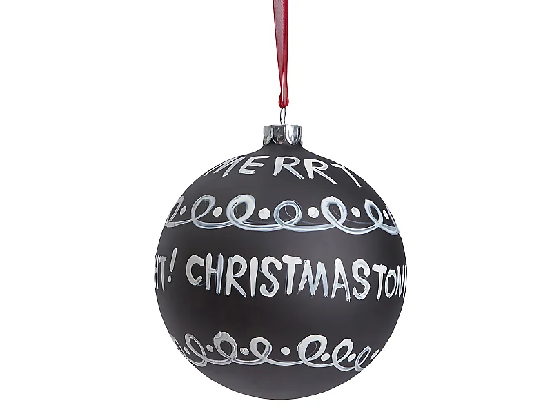 Boule de Noël à Écritures Merry Xmas