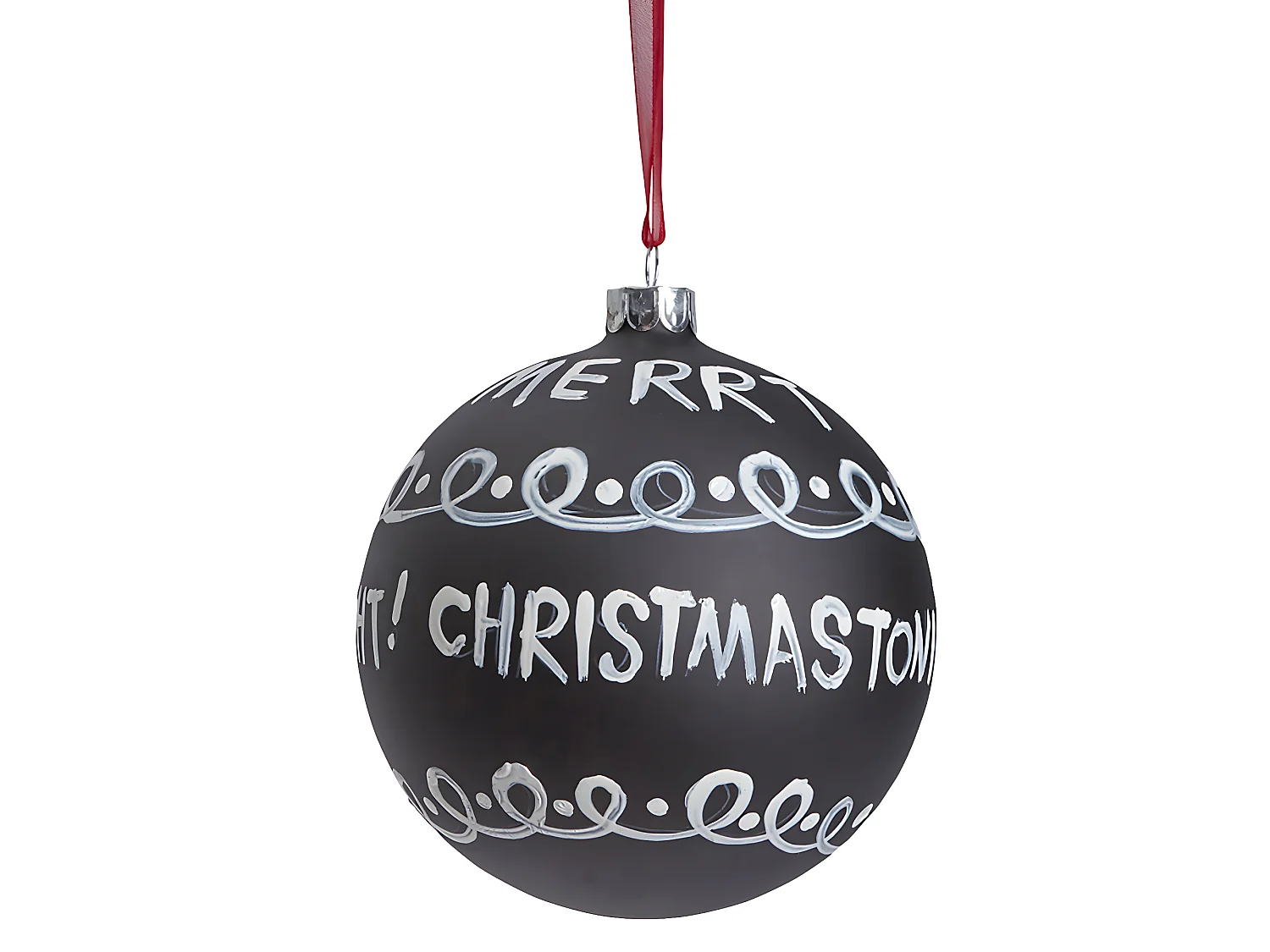 Boule de Noël à Écritures Merry Xmas