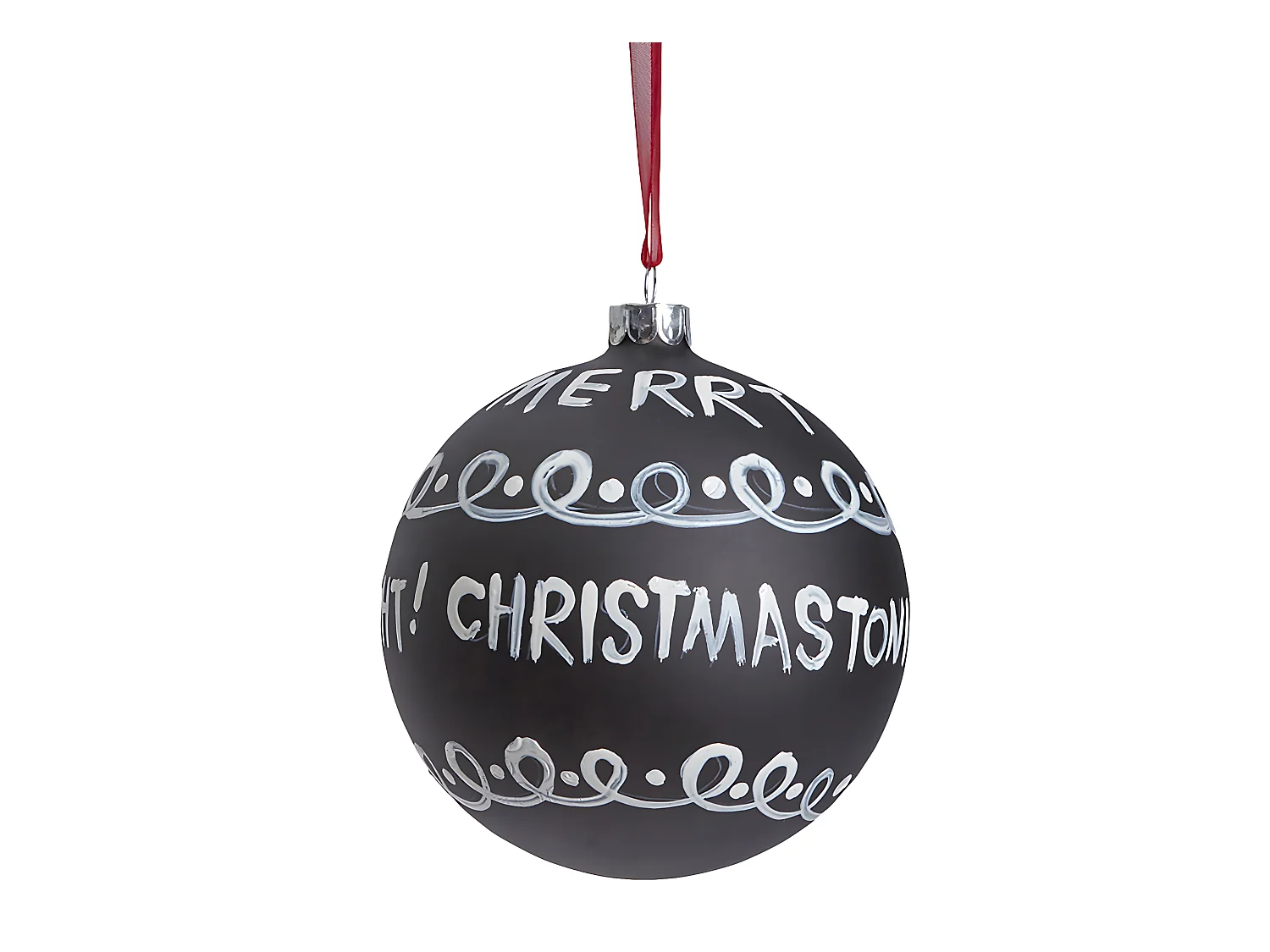 Boule de Noël à Écritures Merry Xmas