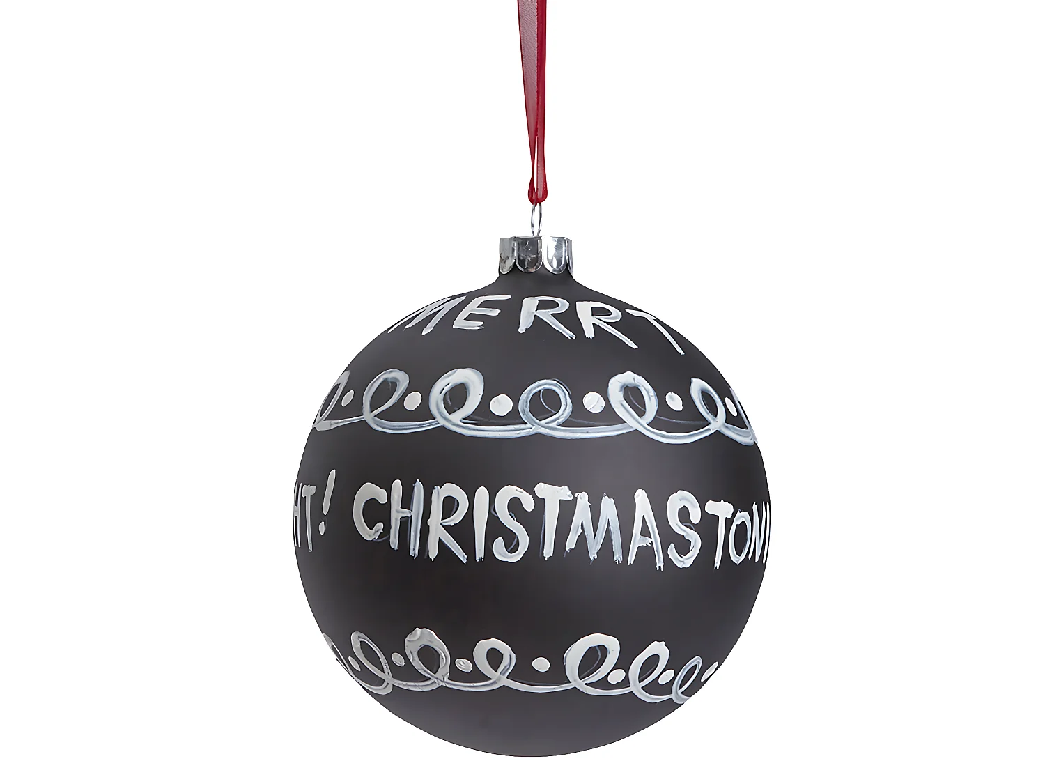 Boule de Noël à Écritures Merry Xmas