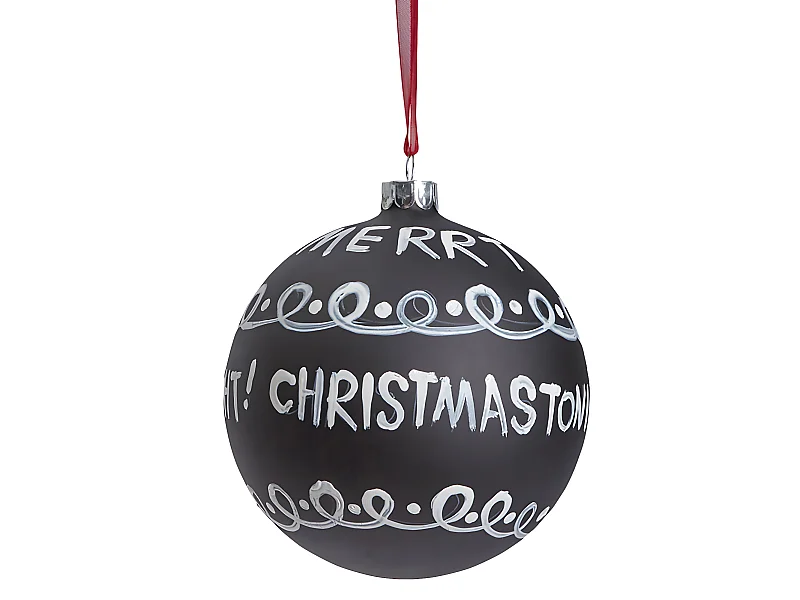 Boule de Noël à Écritures Merry Xmas