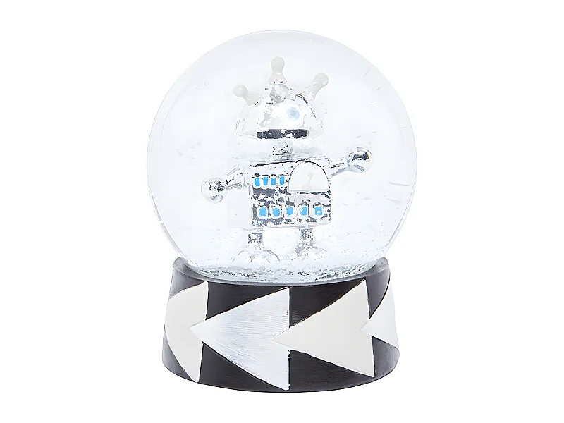 Boule à Neige de Noël Figurine Robot Pop