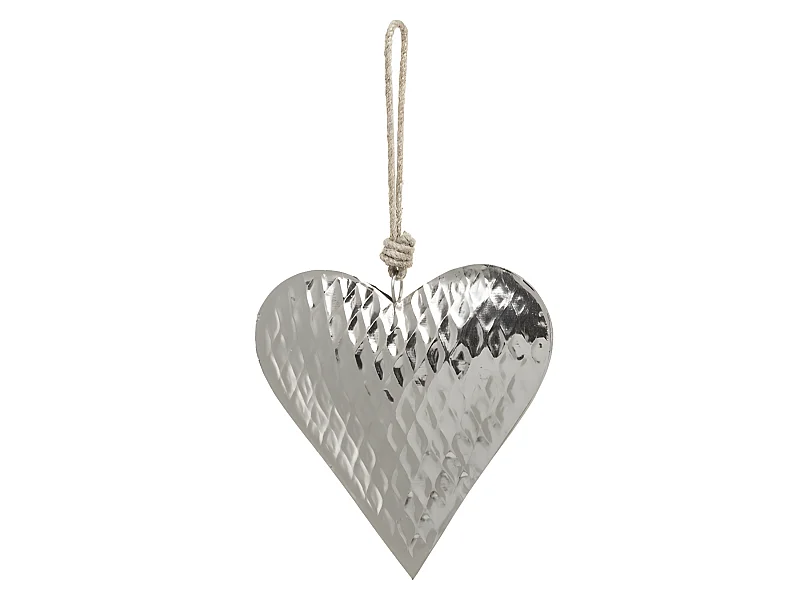 Suspension Coeur en Métal Martelé