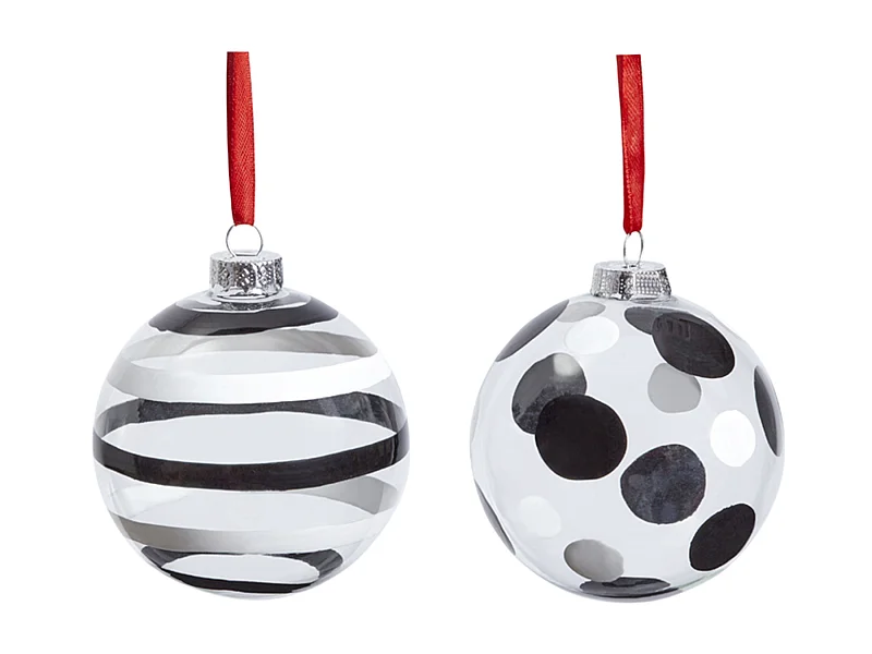 Boules de Noël Transparentes à Motifs