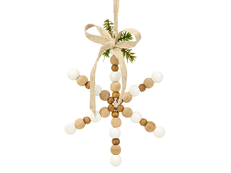 Suspension de Noël Flocon en Bois