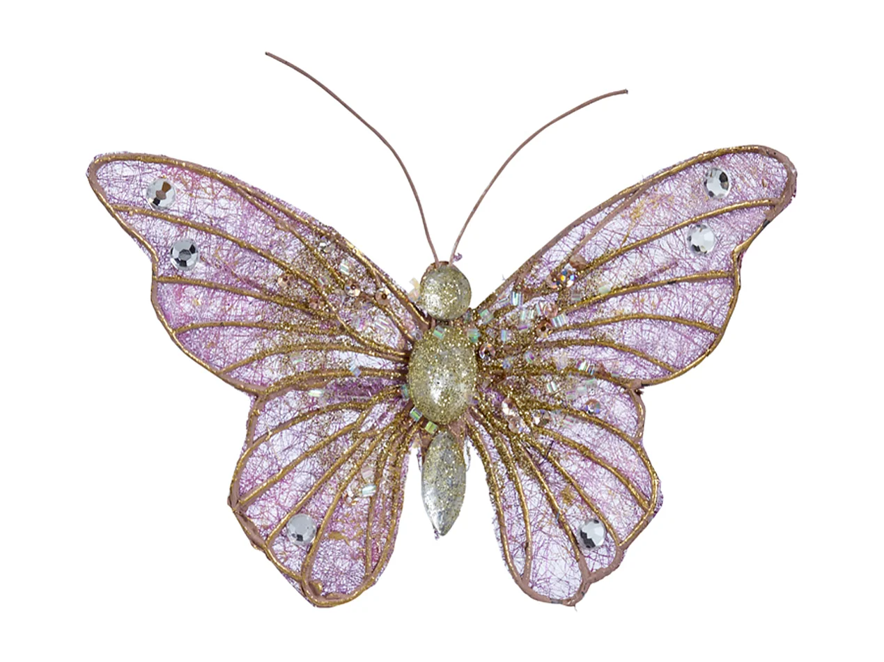 Clip Papillon - Doré / 9 cm