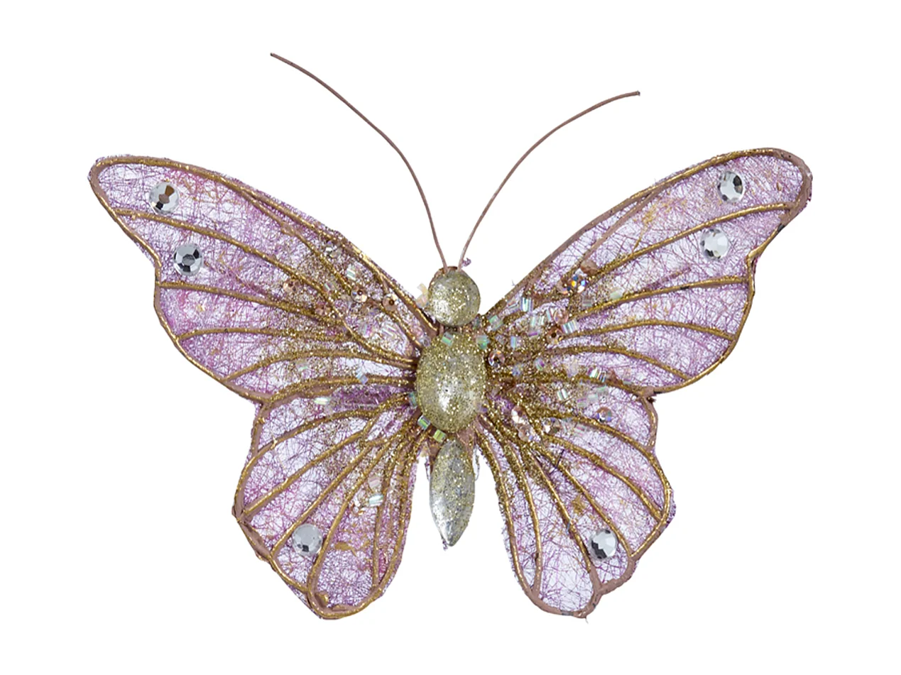 Clip Papillon - Doré / 9 cm