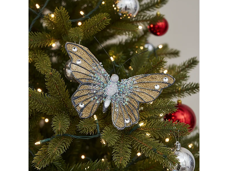 Clip Papillon - Doré / 9 cm