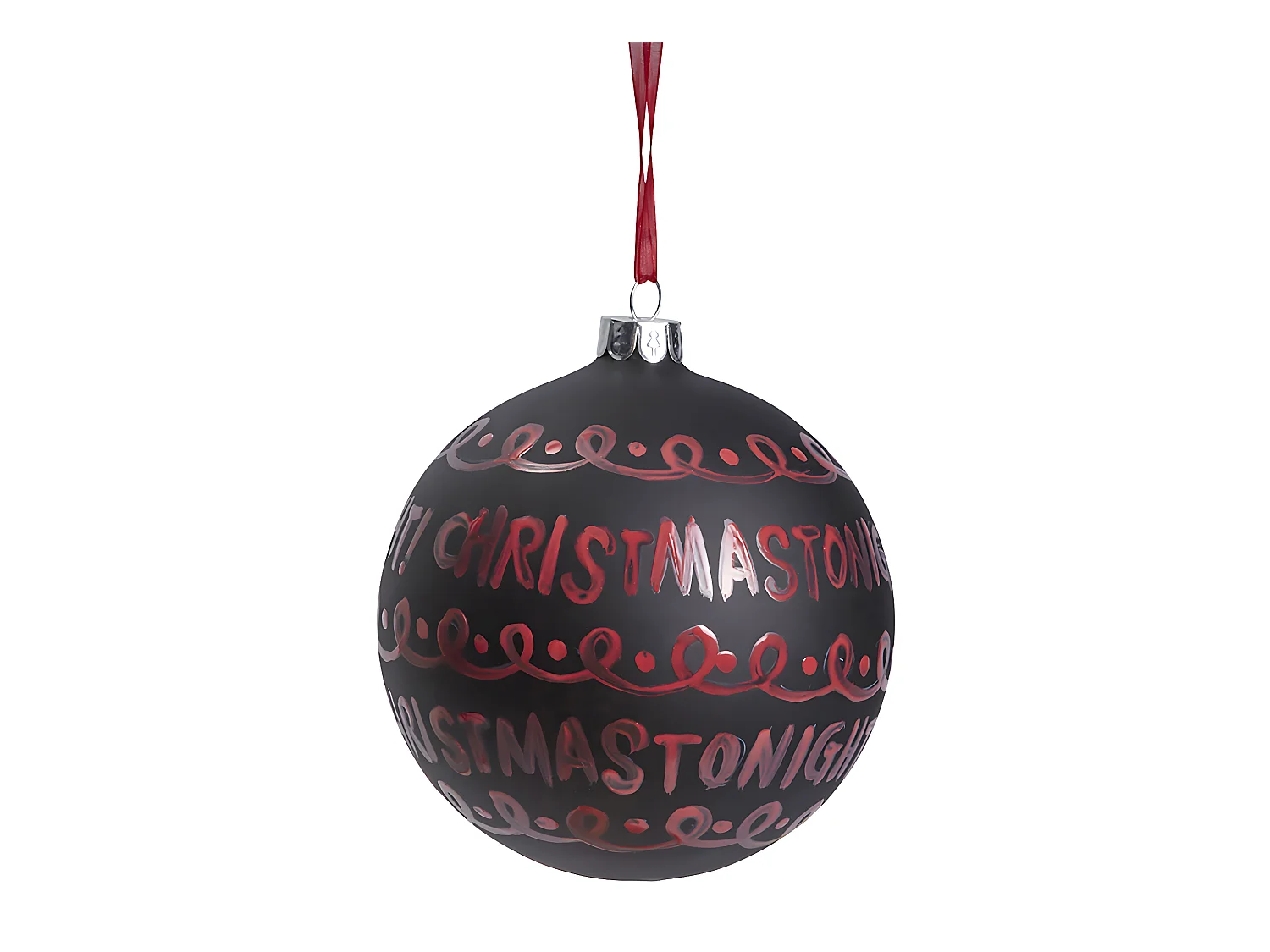 Boule de Noël à Écritures Merry Xmas