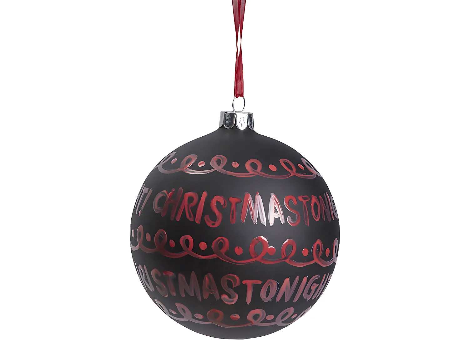Boule de Noël à Écritures Merry Xmas