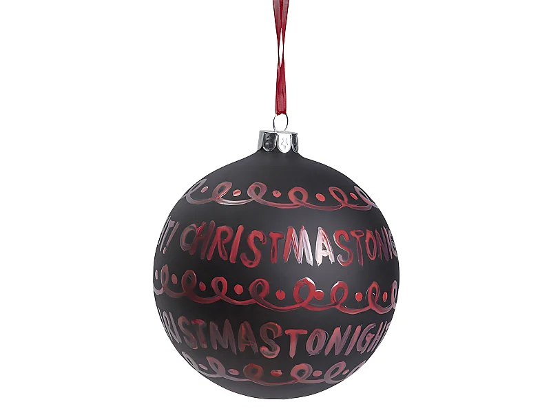 Boule de Noël à Écritures Merry Xmas