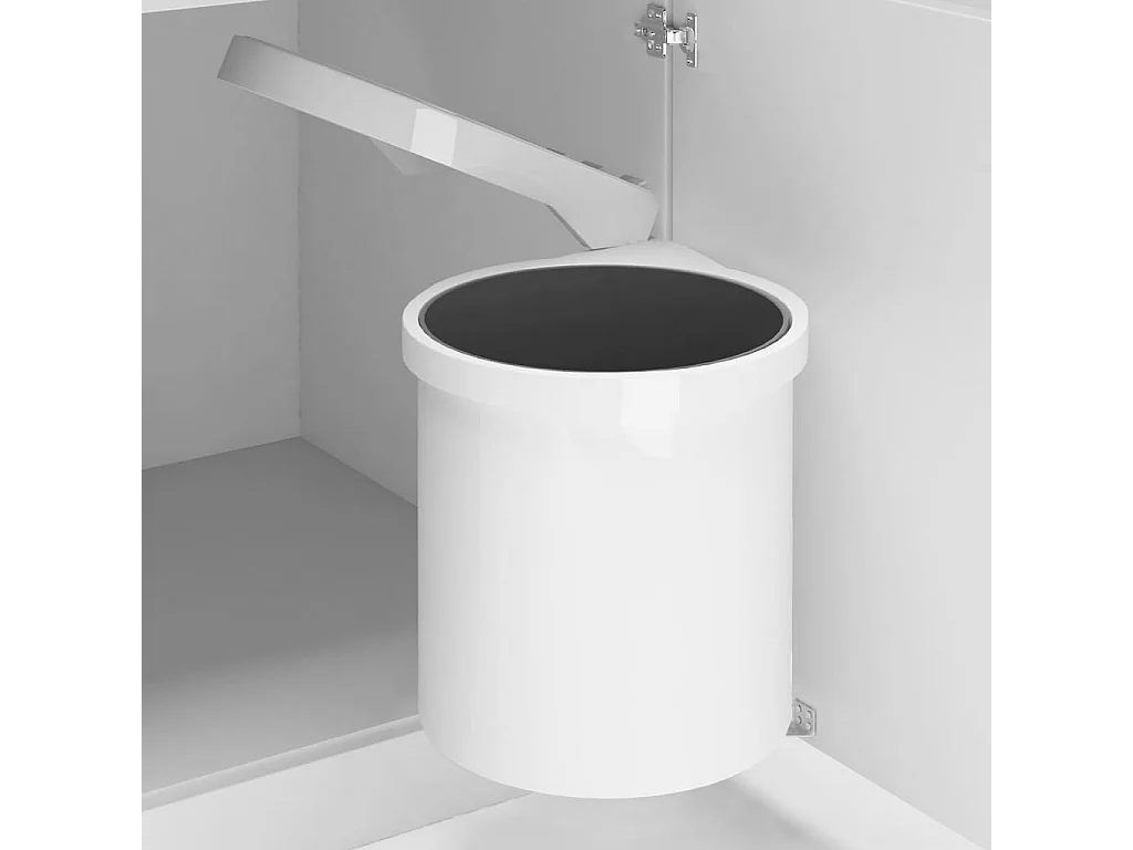 Poubelle intégrée de cuisine blanche 26.5 x 26.5 x 26.5 cm 02_0006083