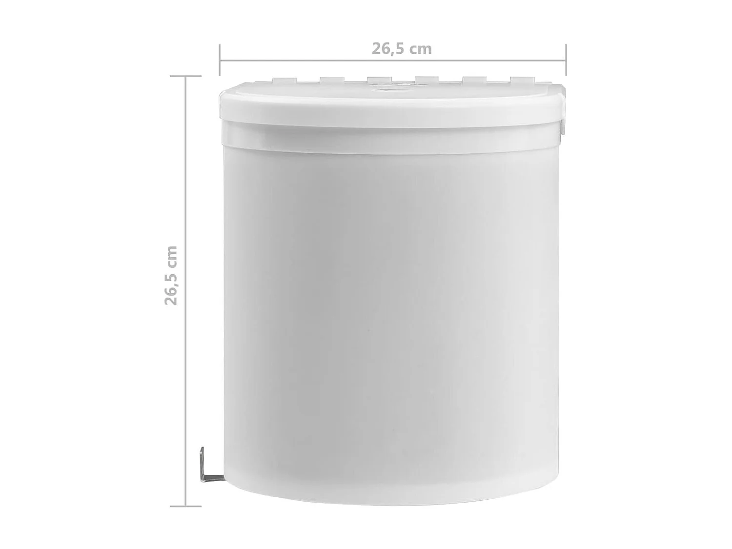 Papelera de cocina empotrable de plástico 8 litros blanco 02_0006083
