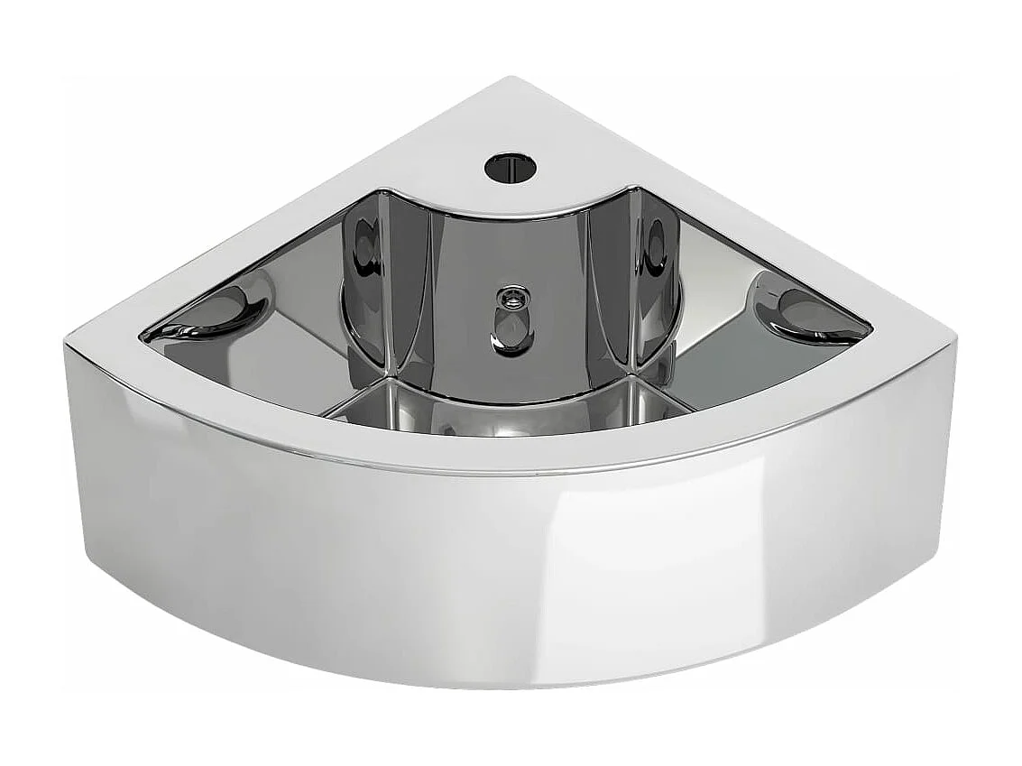 Lavabo avec trop-plein 45 argenté 45 x 32 x 12.5 cm 02_0002586