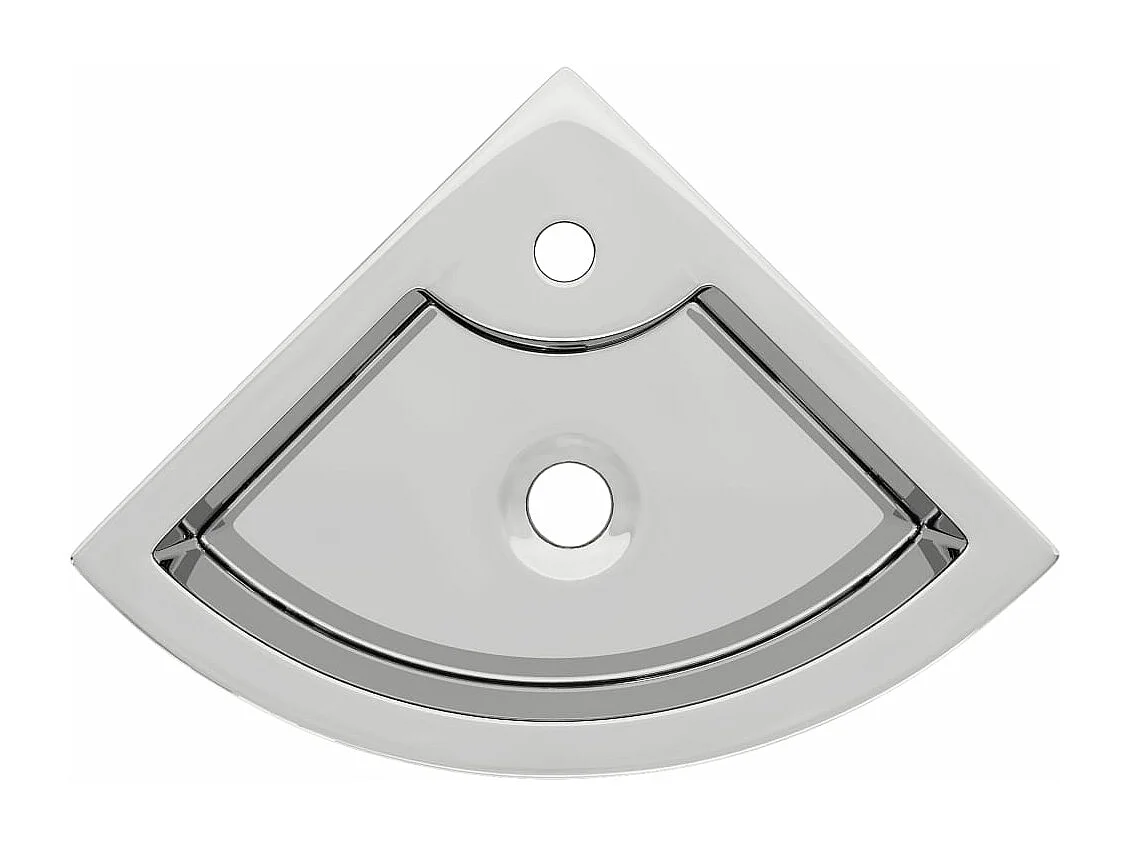 Lavabo avec trop-plein 45 argenté 45 x 32 x 12.5 cm 02_0002586